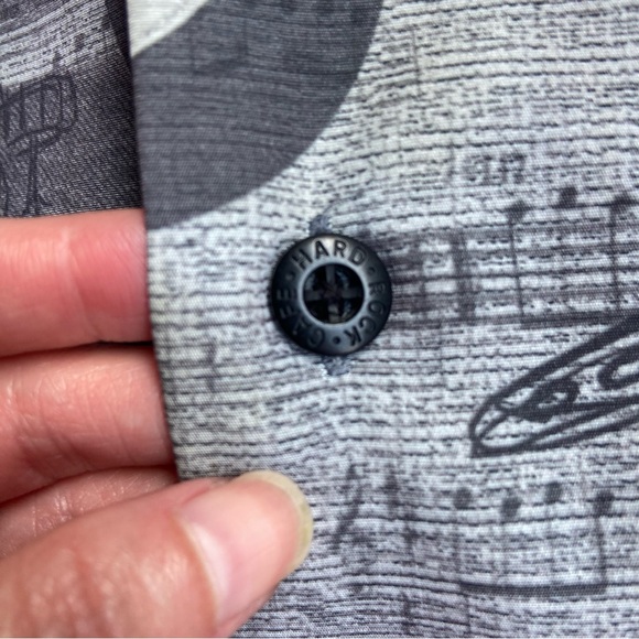 HARD ROCK CAFE -San Antonio Trademark Casual Men’s Button Up Shirt Gray Size L - Picture 14 of 15